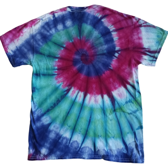 PINK VORTEX Men's Med. Tee Spiral Design Tie Dye Mermainlds Dream, Razzle Dazzle - Picture 5 of 7